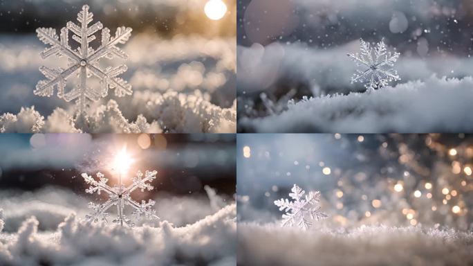 圣诞节冬天雪花