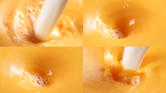 芒果牛奶 芒果汁 牛奶 创意果汁广告
