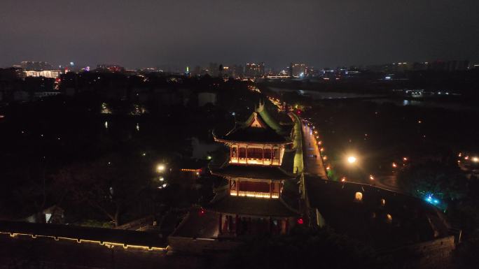 航拍赣州八镜台夜景