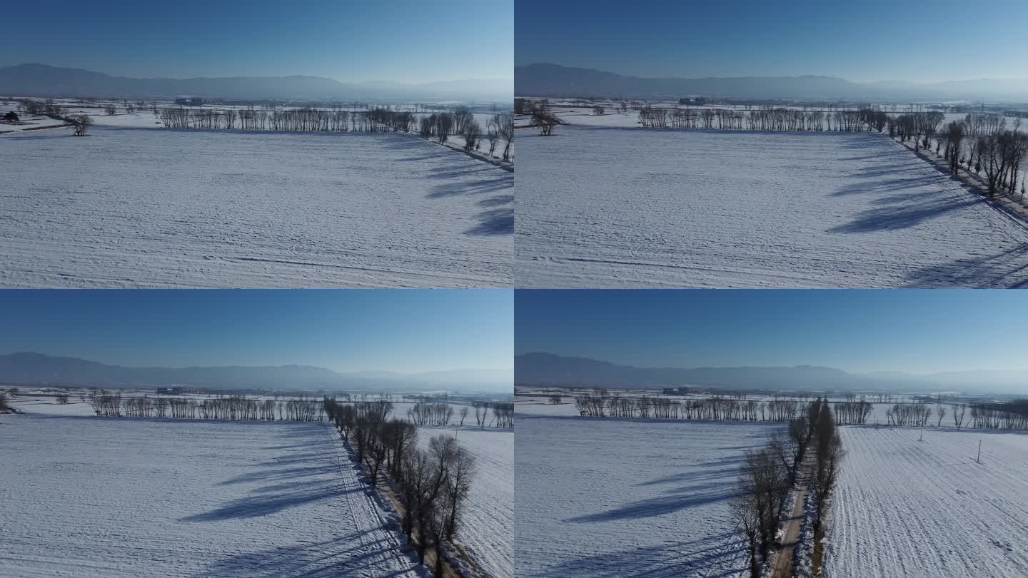 中国北方大地壮阔雪景 广袤雪原