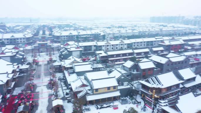 驻马店皇家驿站雪景航拍