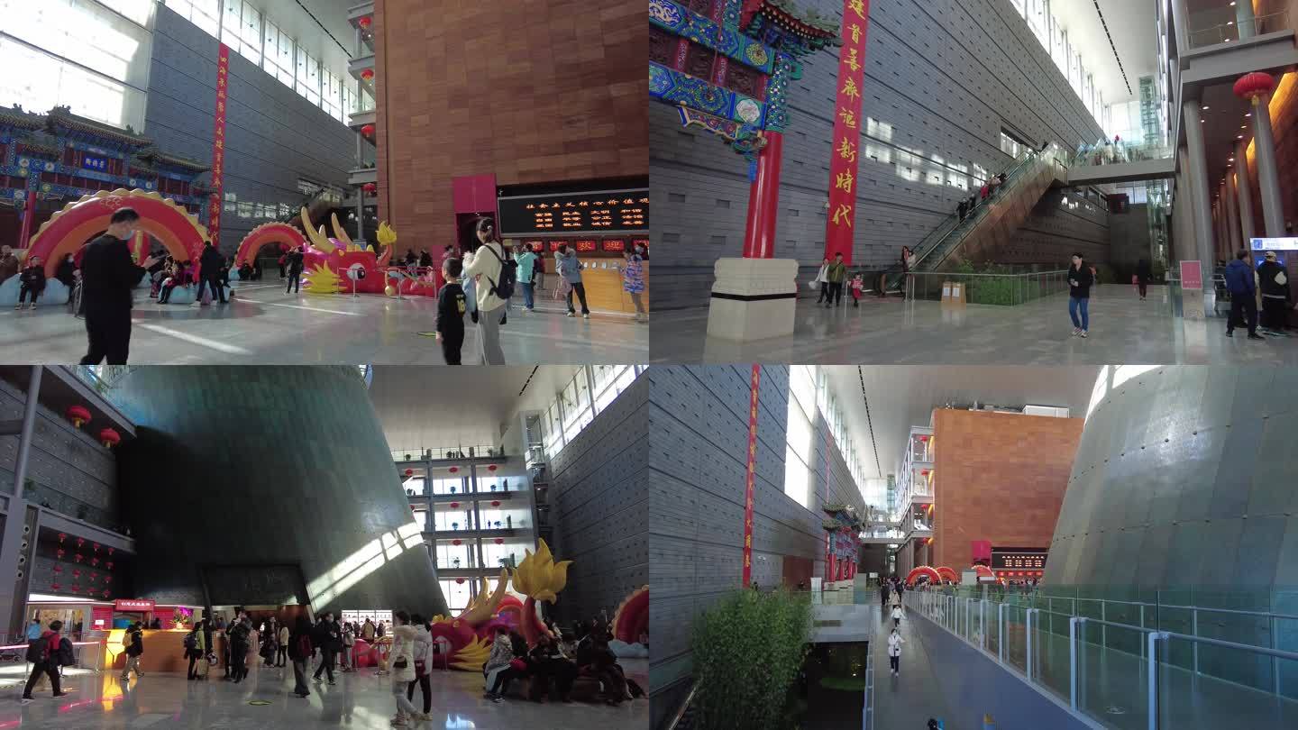 北京首都博物馆北京地标游客观众参观