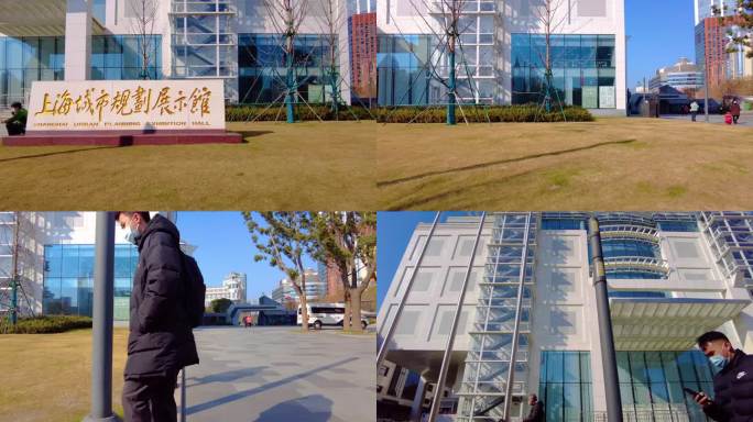 上海城市规划展示馆外景视频素材
