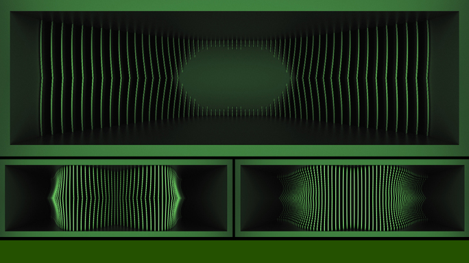 【裸眼3D】华丽绿荫立体曲线艺术墙体背景