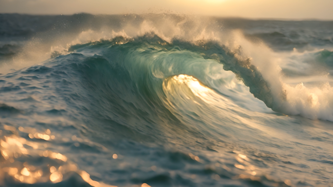 大海海浪巨浪大浪乘风破浪海浪升格慢镜头