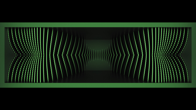 【裸眼3D】奢华绿色立体曲线艺术墙体背景