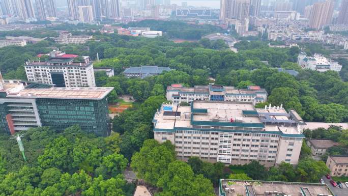 湖北武汉华中师范大学校园航拍大学高校学校