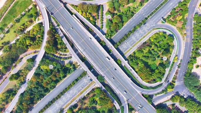 江西南昌大桥立交桥俯拍赣江航拍南昌沿江中