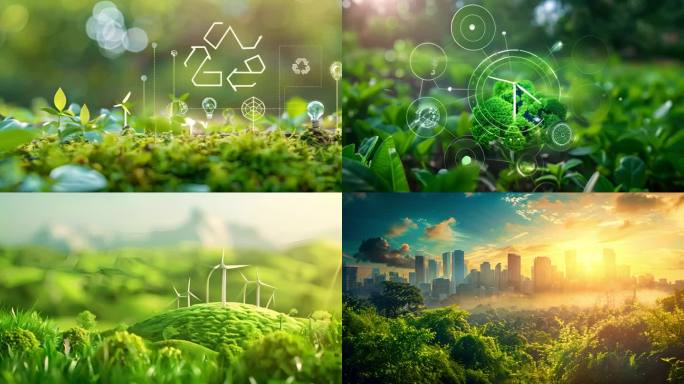 碳中和碳达峰绿色发展创意视频