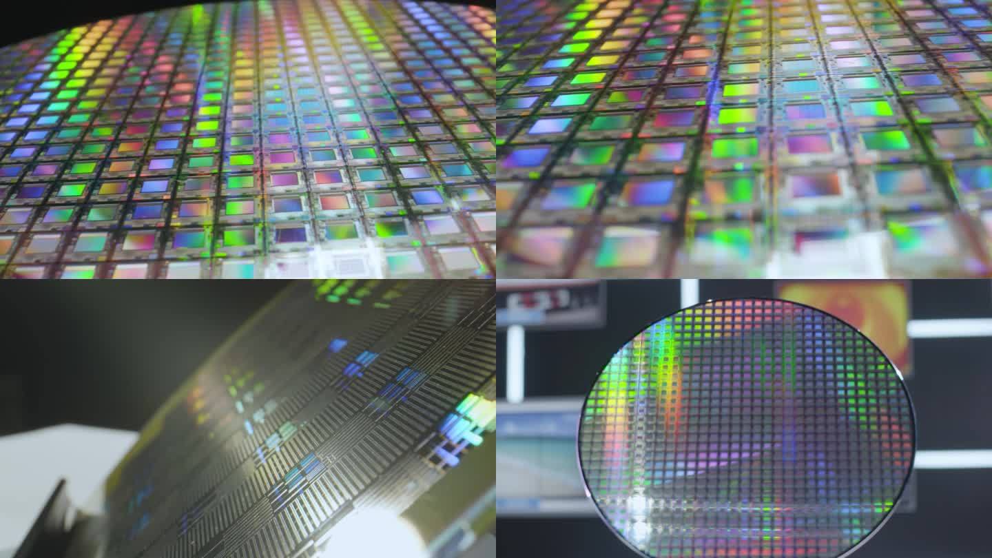 单晶硅晶圆硅半导体芯片材料4K高清原创