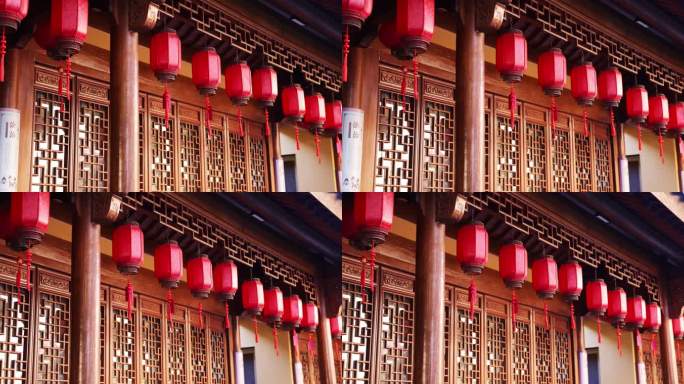 中国风建筑中国灯笼