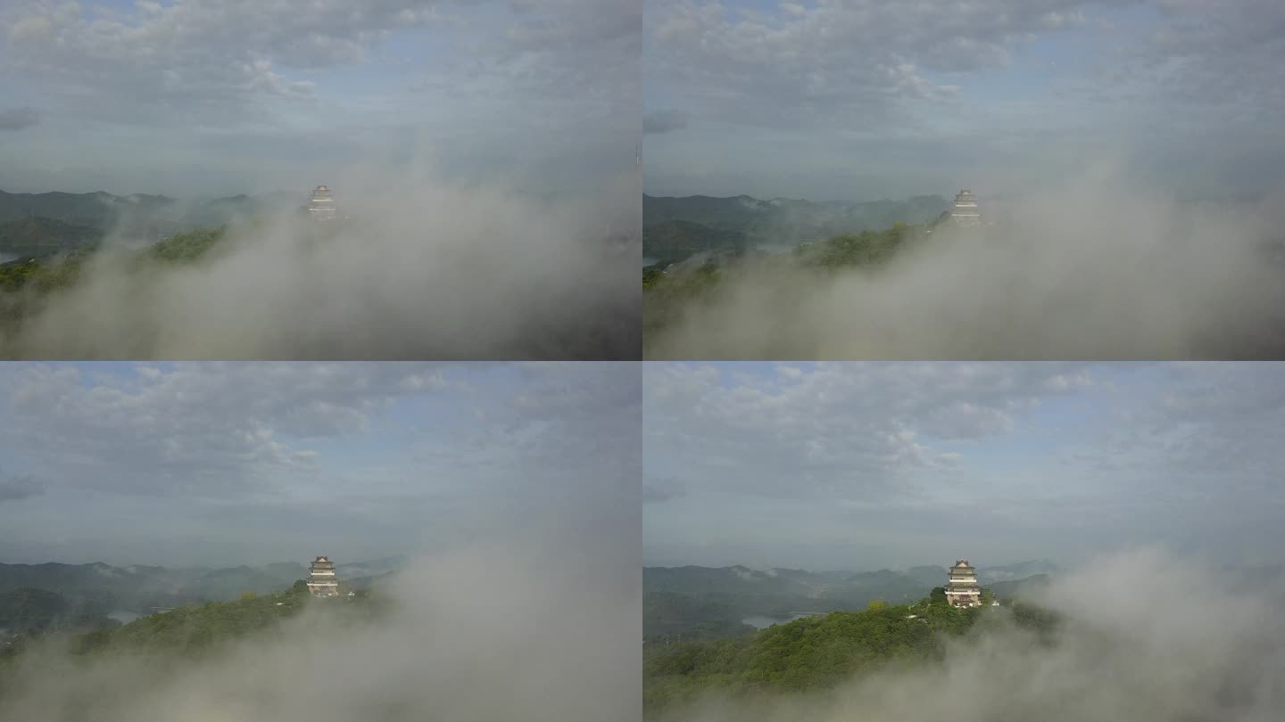 惠州高榜山和红花湖云海航拍景观