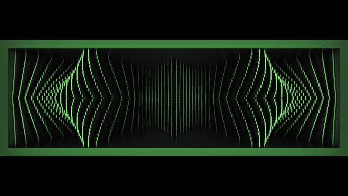【裸眼3D】奢华几何立体曲线绿色墙体背景