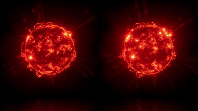 太阳光耀耀斑光斑黑子科学原地旋转素材