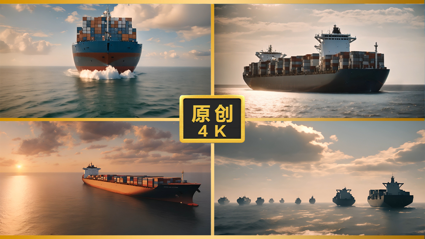 一带一路海运海上货船集装箱远洋国际贸易