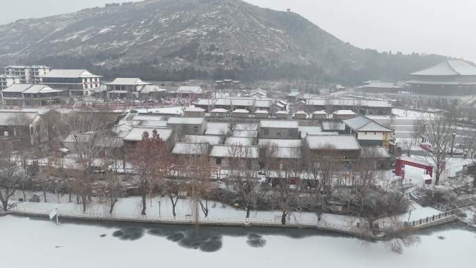 庆都山雪景 航拍