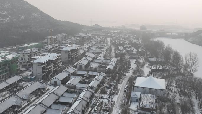 庆都山雪景 航拍