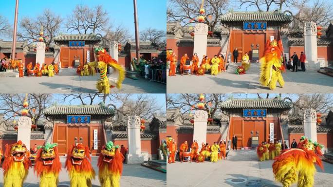 2024北京春节新年龙年东岳庙庙会舞狮2