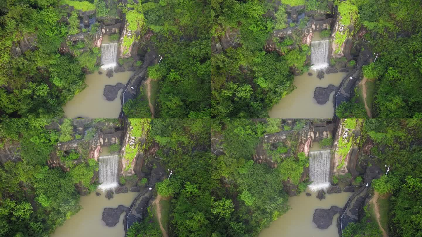 惠州红花湖景区瀑布航拍景观