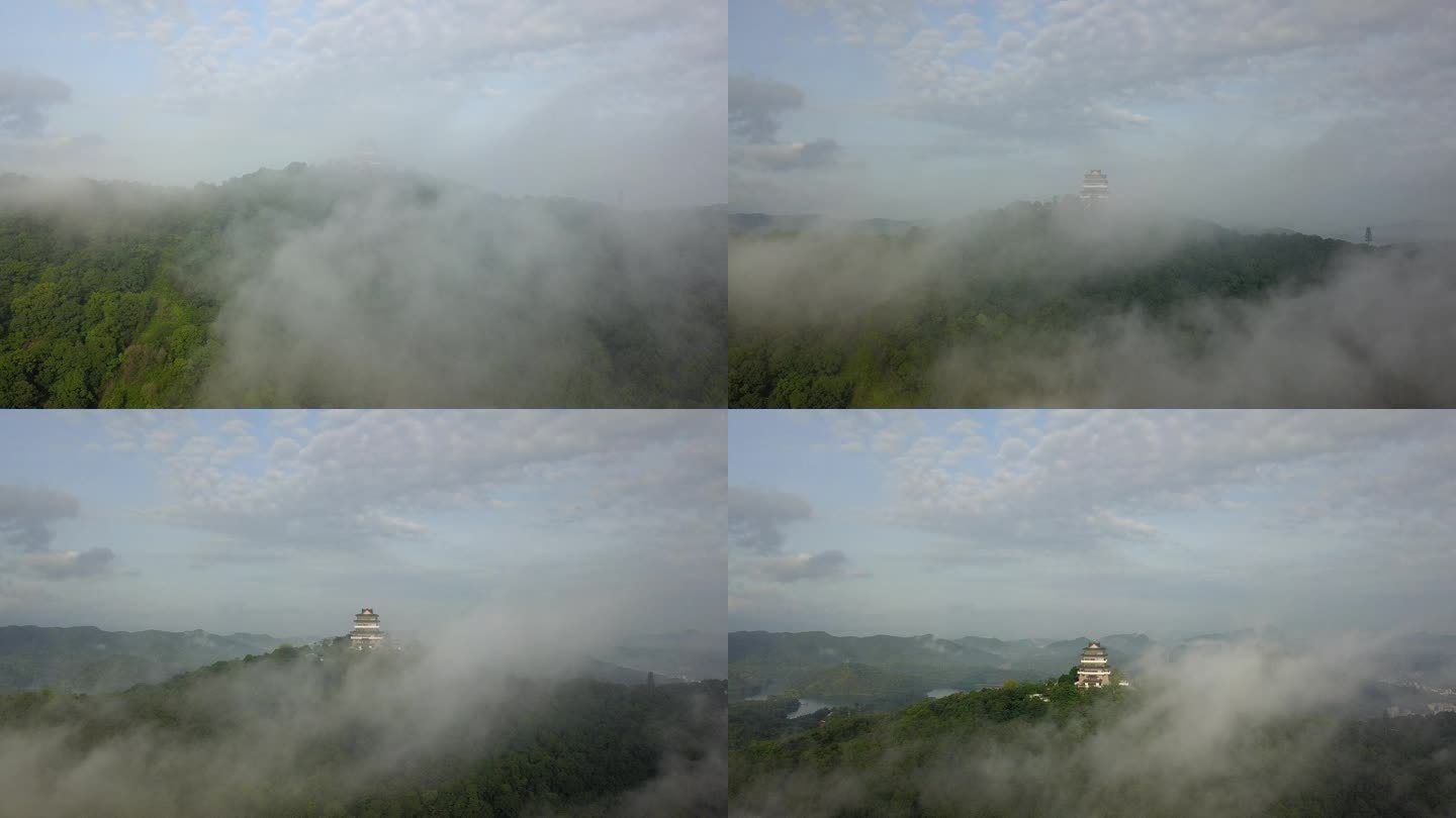 惠州高榜山和红花湖云海航拍景观