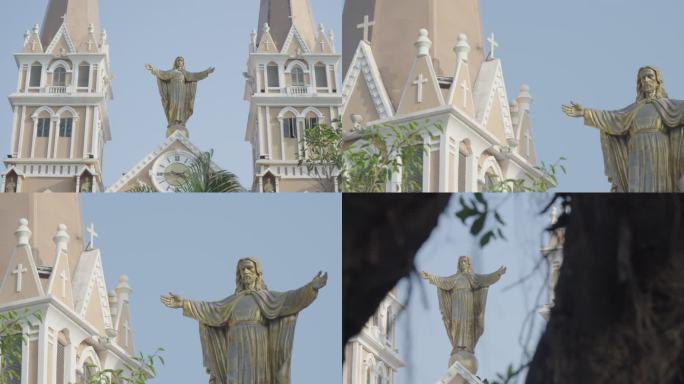 【4K】天主教堂天主像