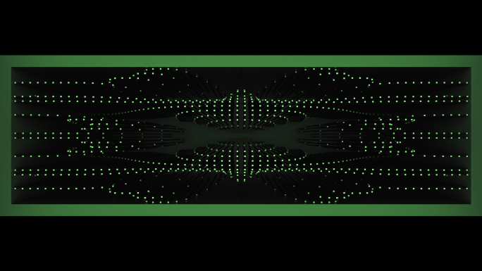 【裸眼3D】奢华绿色矩阵方点立体曲线墙体