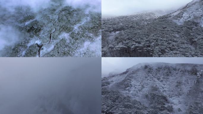 韩国 济州岛汉拿山 冬季航拍