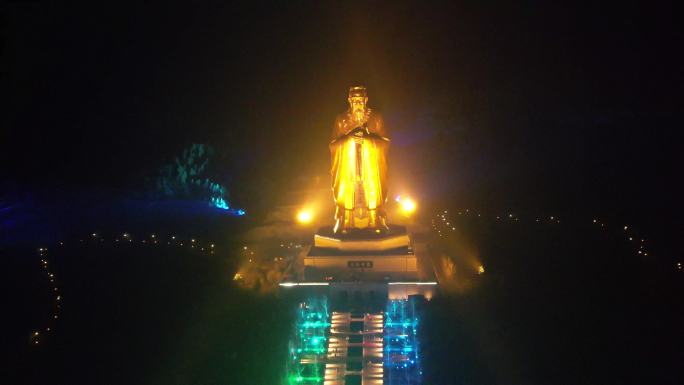 孔子大学堂 礼仪之邦 夜景灯光 雕像