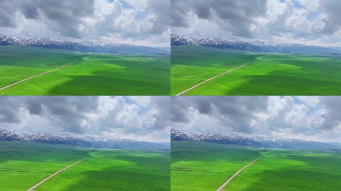 新疆空中草原那拉提航拍