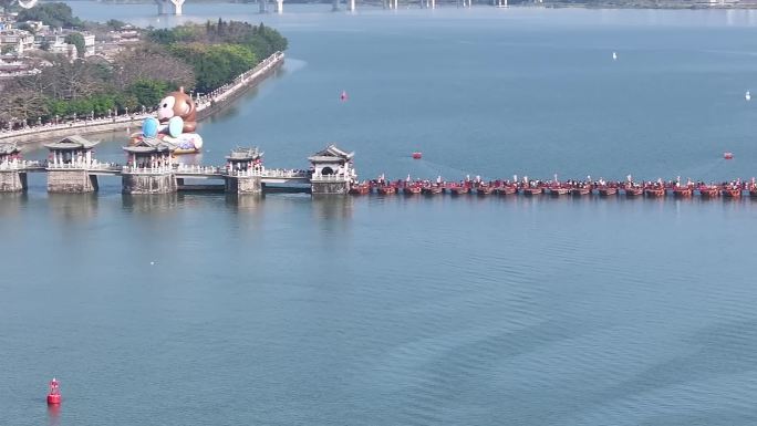 广东潮州：航拍世界最早的启闭式桥—广济桥
