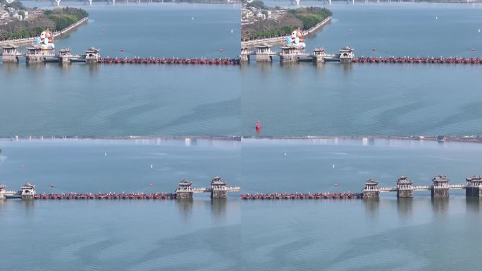 广东潮州：航拍世界最早的启闭式桥—广济桥