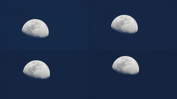 【4k原创】实拍蓝调大月亮升起清晰纹理