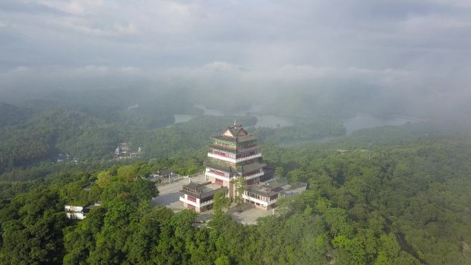 惠州高榜山和红花湖云海航拍景观