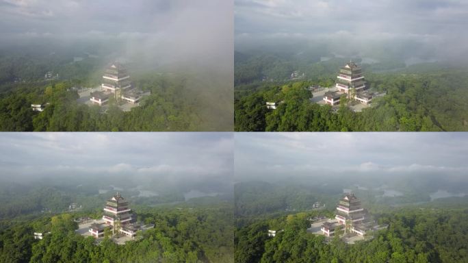 惠州高榜山和红花湖云海航拍景观