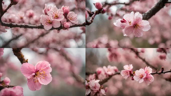 春暖花开桃花春天花朵开花