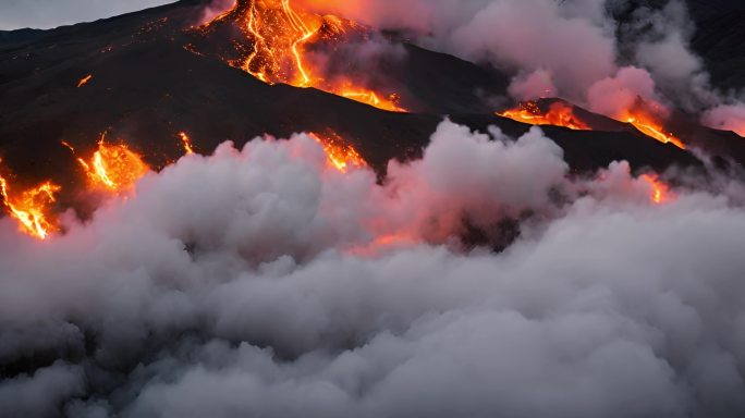 火山爆发 火山 火山喷发 火山熔岩