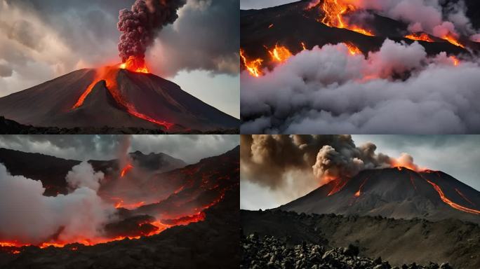 火山爆发 火山 火山喷发 火山熔岩