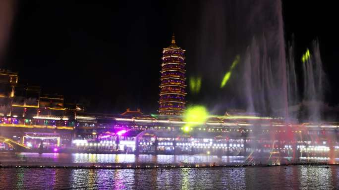 浙江湖州太湖龙之梦大型音乐喷泉