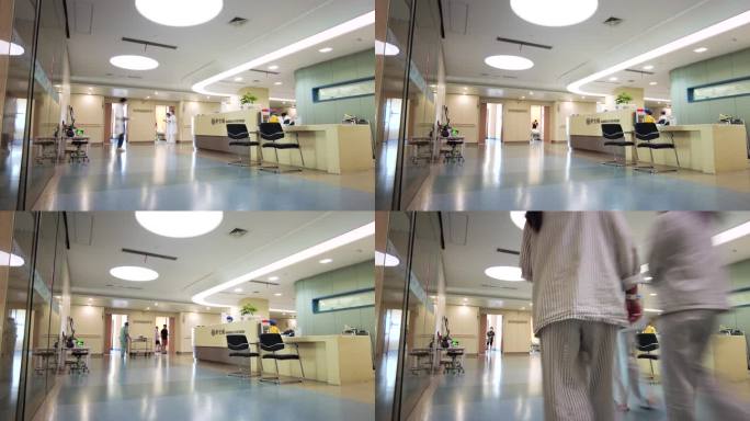 住院部医院医护人员护士站病人人流延时摄影