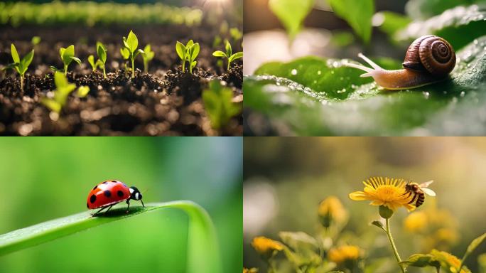 【合集】谷雨植物昆虫苏醒万物复苏春天春分