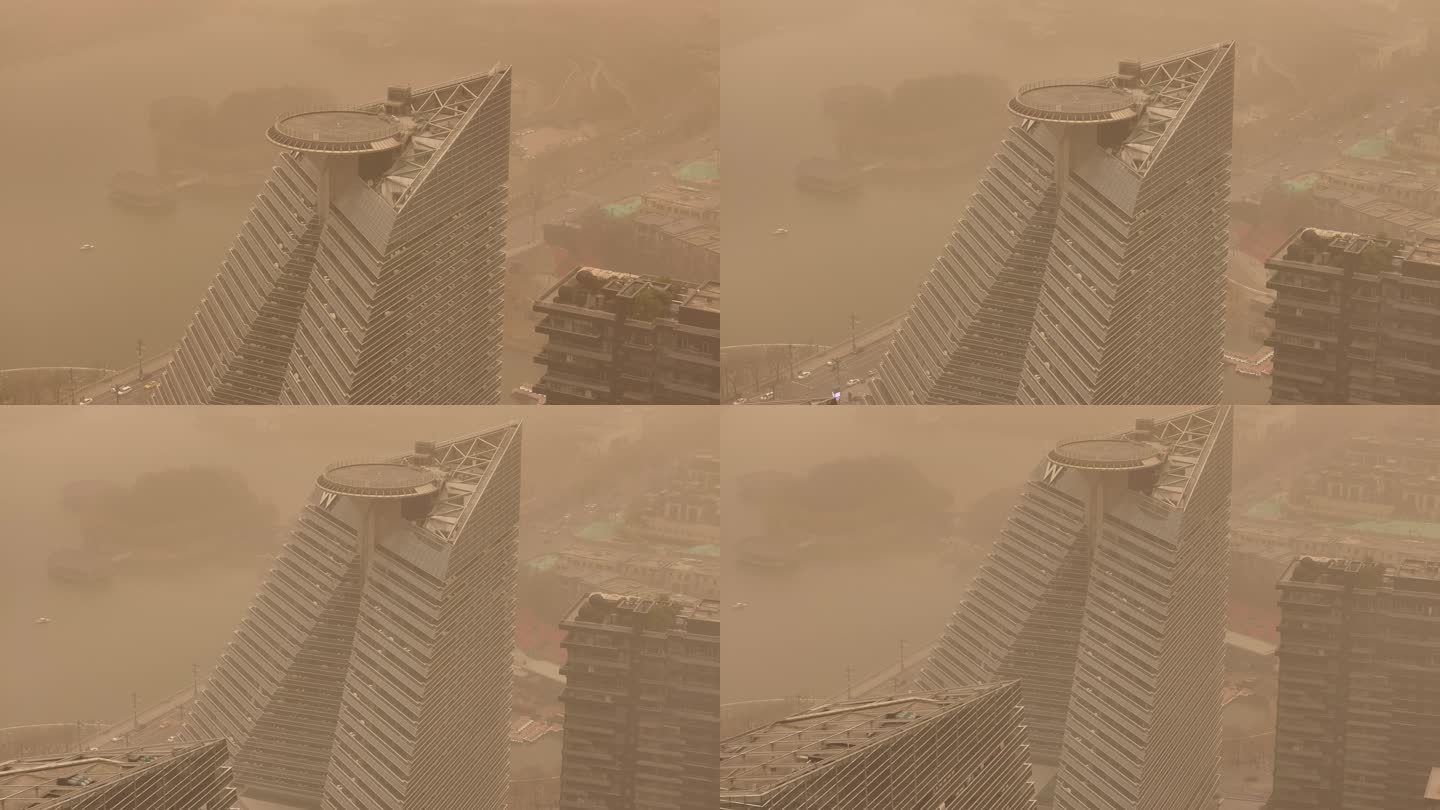 2024 西安 第一场沙尘暴 航拍 高清
