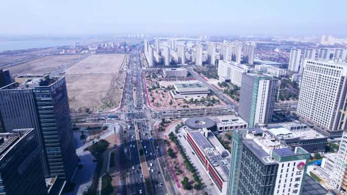 建设中的新兴城市航拍4k