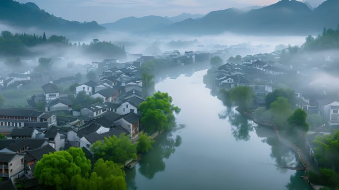 乌镇山水风景中国风