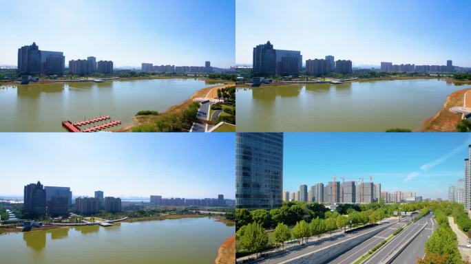 杭州钱塘新区金沙湖风景视频素材4