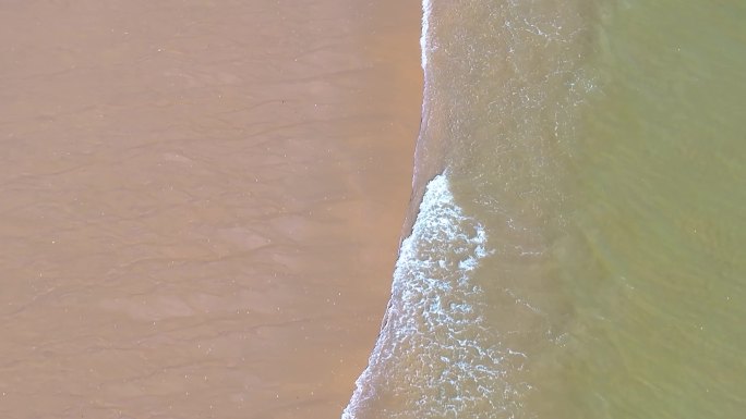 大海海边海水海浪沙滩海滩航拍风景唯美大自