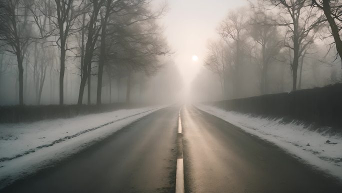 大雾天气下的高速公路