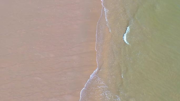 大海海边海水海浪沙滩海滩航拍风景唯美大自