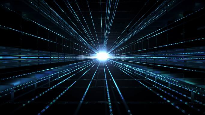 科技光线粒子穿梭隧道