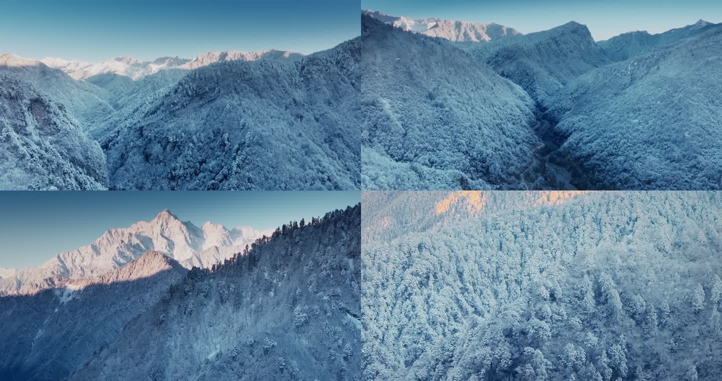 林海雪原 雪乡林海 冰雪二郎山 高山雪景