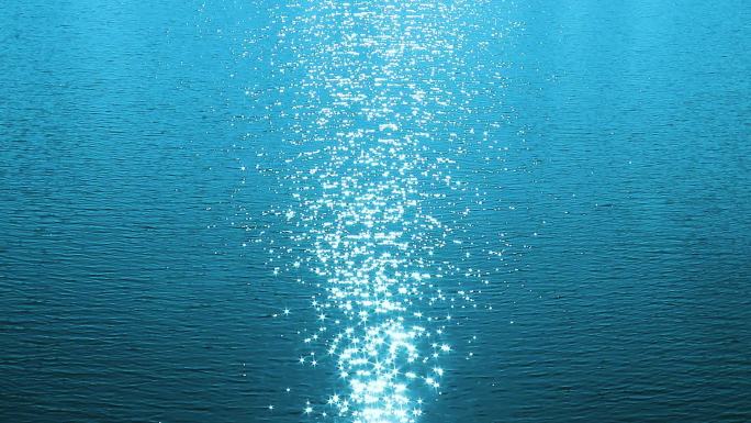 波光粼粼绿色水面 阳光洒在水面 1654